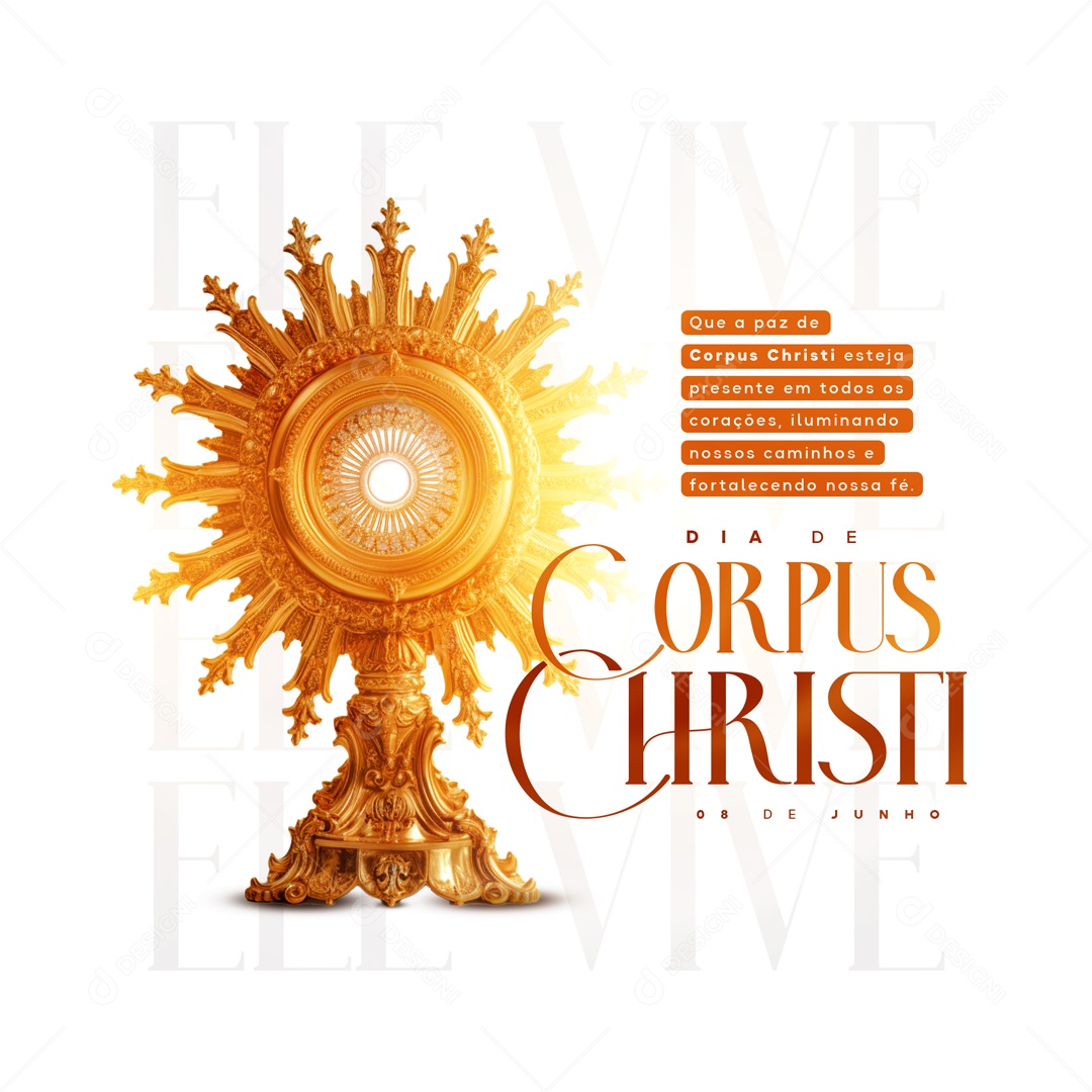 Corpus Christi Nossa Fé Social Media PSD Editável