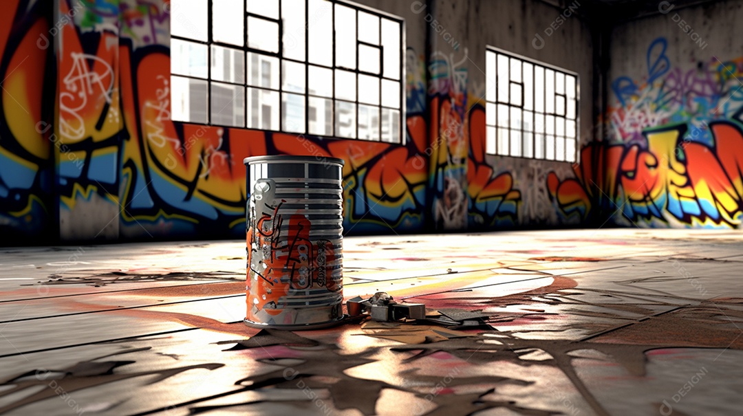 Lata de tinta spray para grafite