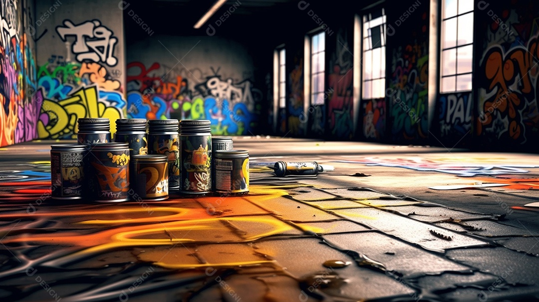 Latas de tintas spray para grafite