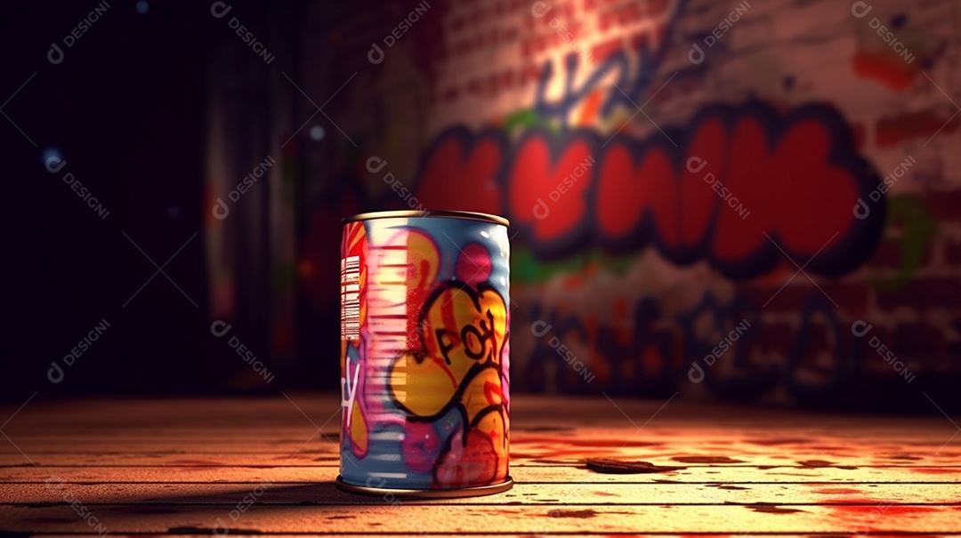 Lata de tinta spray para grafite