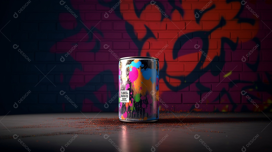 Lata de tinta spray para grafite