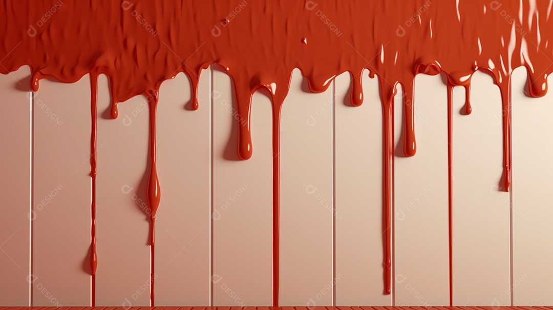 Respingos de tinta vermelha em parede branca