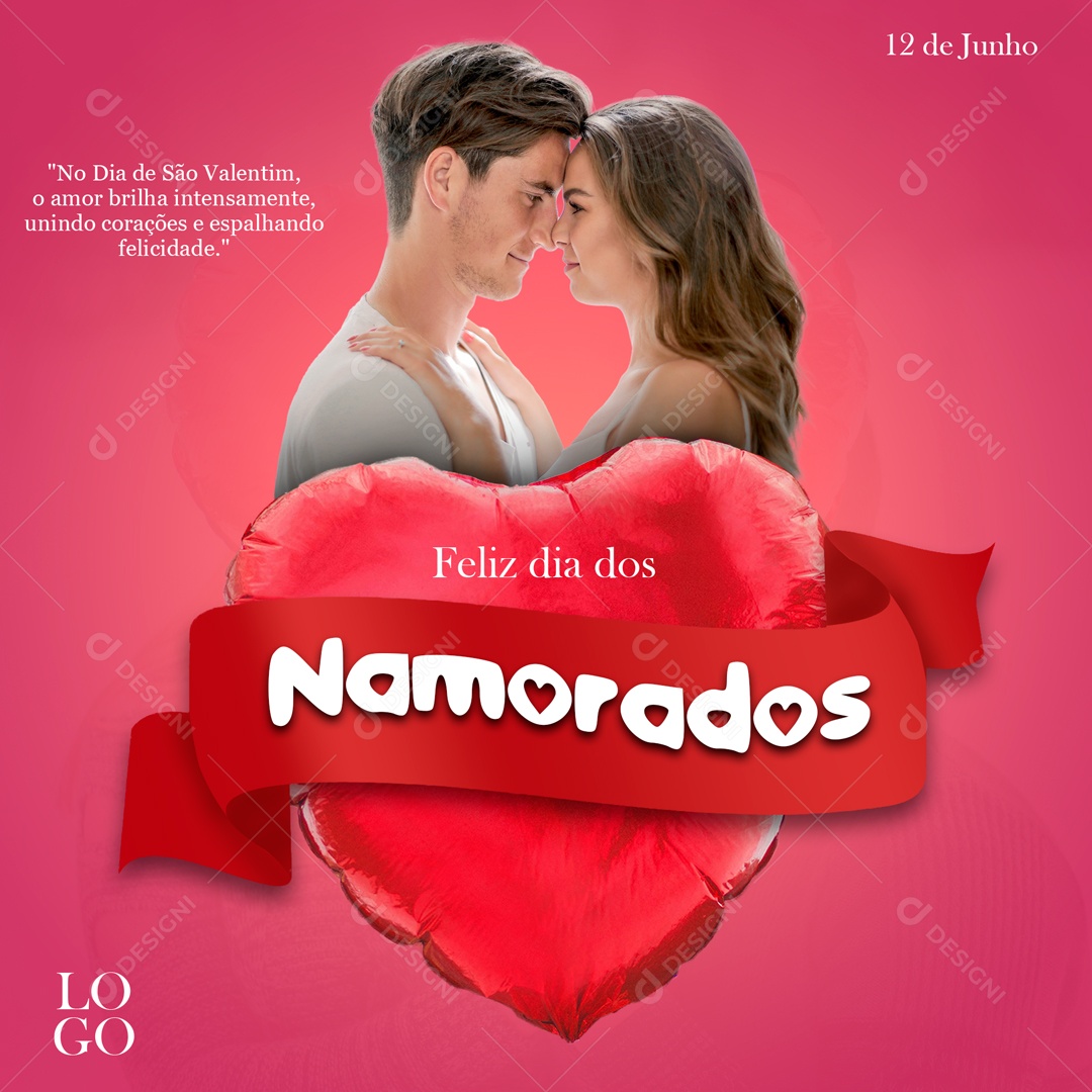Dia Dos Namorados 12 de Junho Social Media PSD Editável
