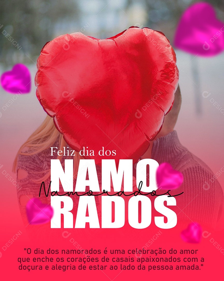 Feliz Dia Dos Namorados 12 de Junho Social Media PSD Editável