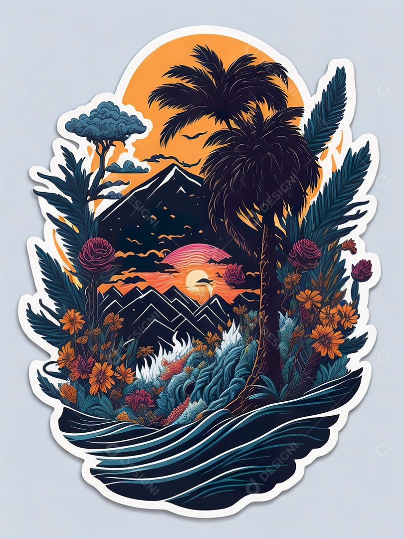 Obra de arte ondas de gráfico