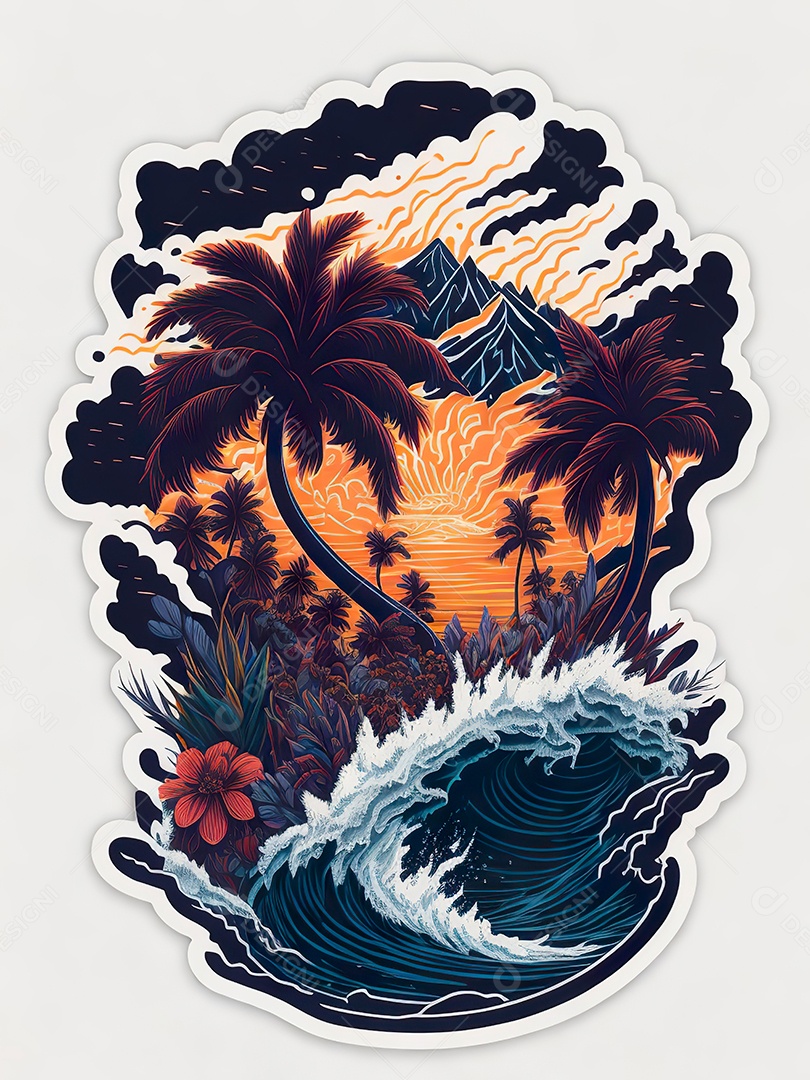 Obra de arte ondas de gráfico