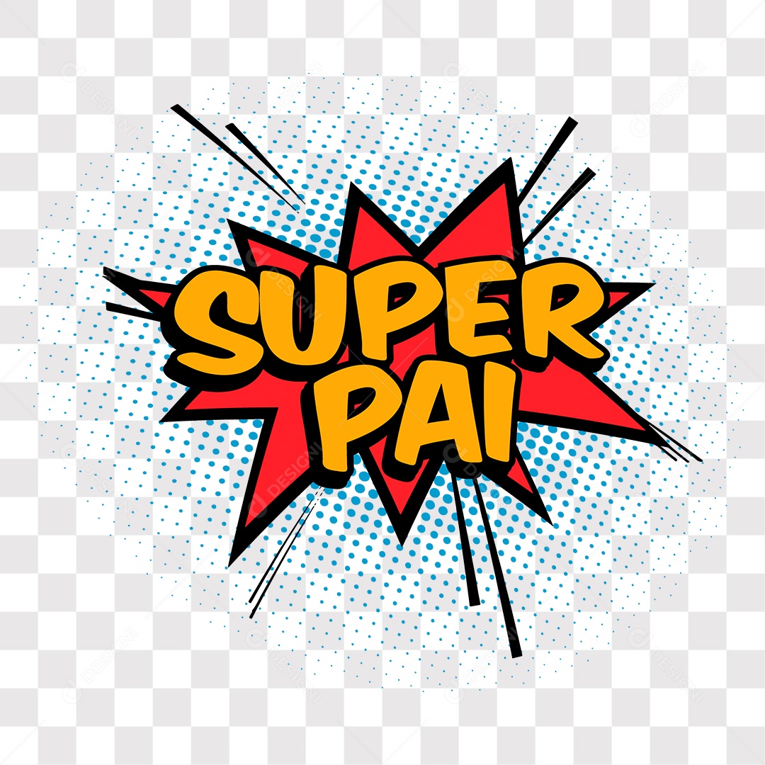 Lettering Dia Dos Pais Super Pai EPS + PNG