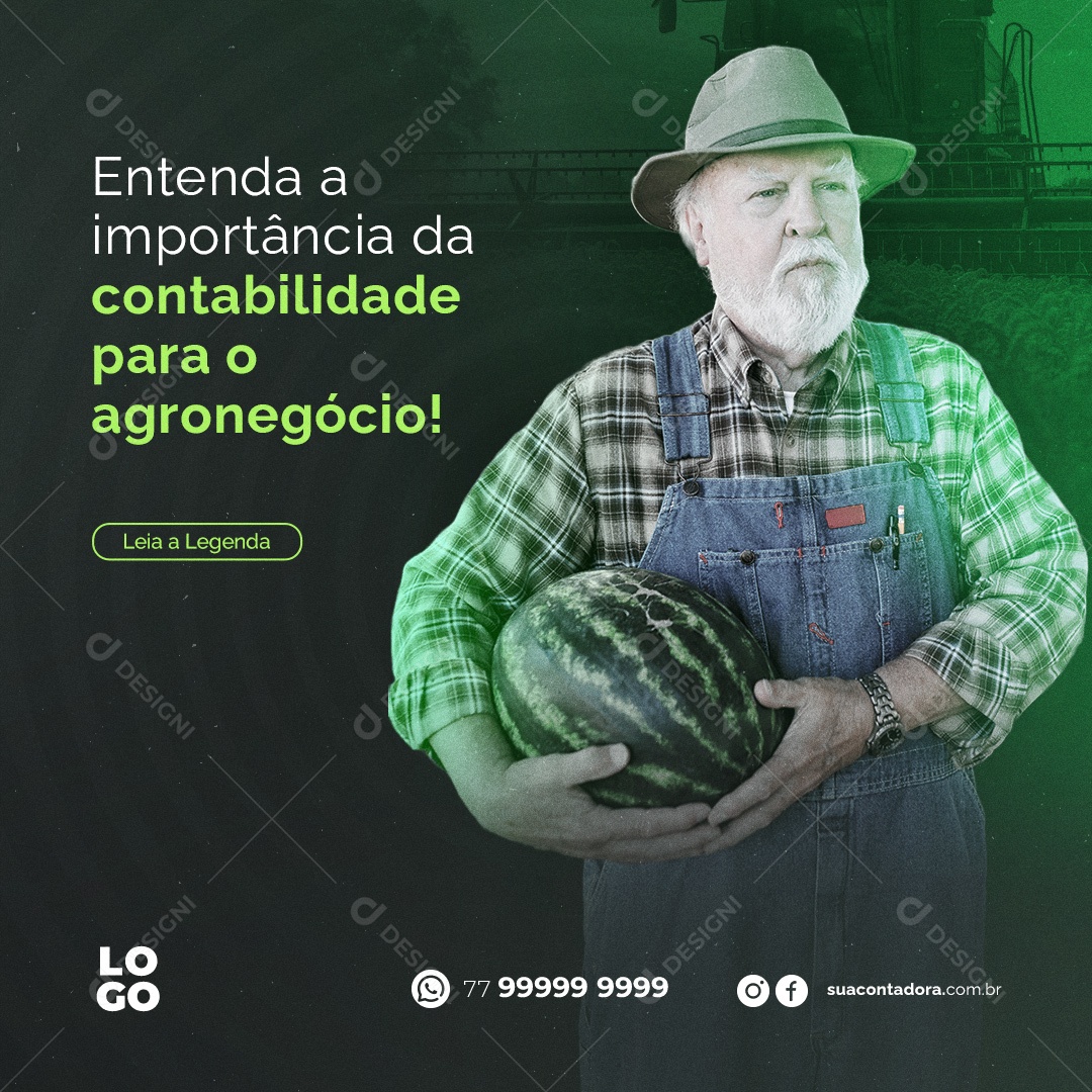 Entenda a Importância da Contabilidade para o Agronegócio Social PSD Editável