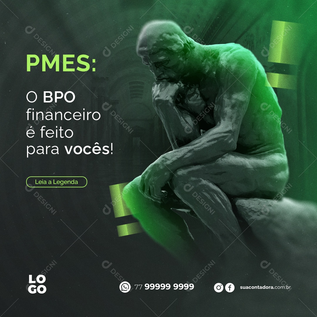 O BPO Financeiro é Feito Para Vocês Social Media PSD Editável