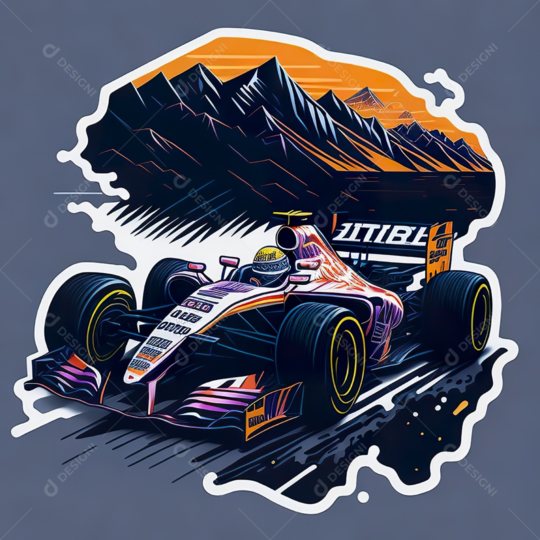 Arte gráfica da fórmula1 da camiseta