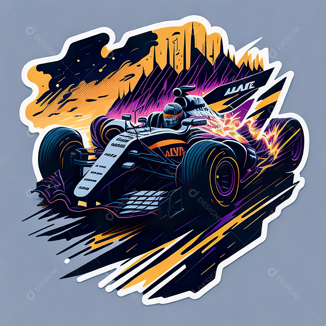 Arte gráfica da fórmula1 da camiseta