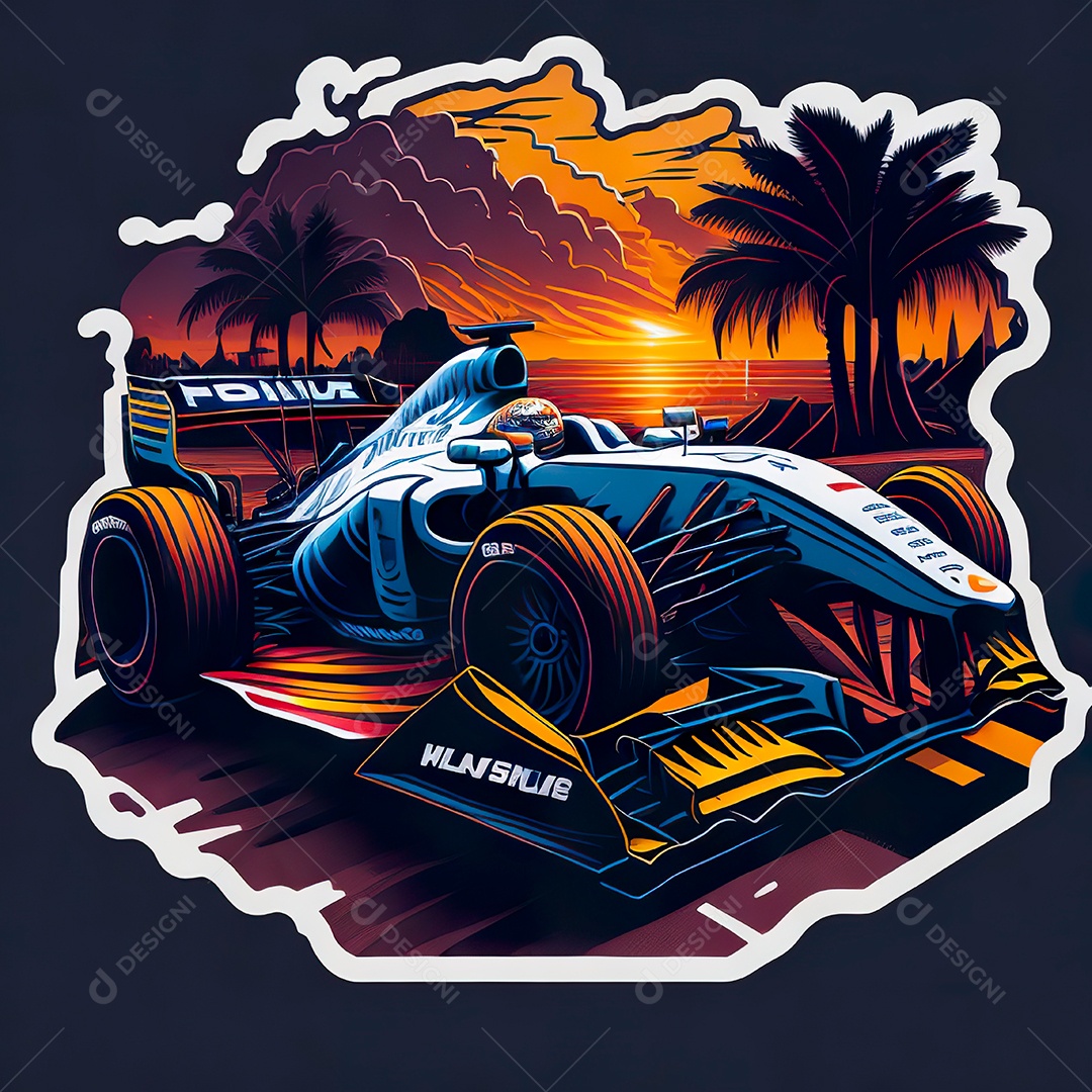 Arte gráfica da fórmula1 da camiseta