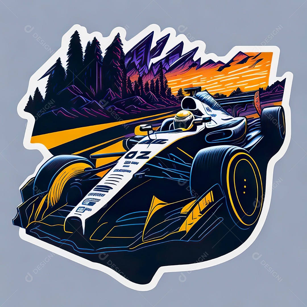 Arte gráfica da fórmula1 da camiseta