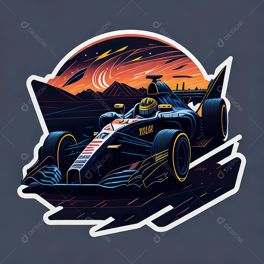 Arte gráfica da fórmula1 da camiseta