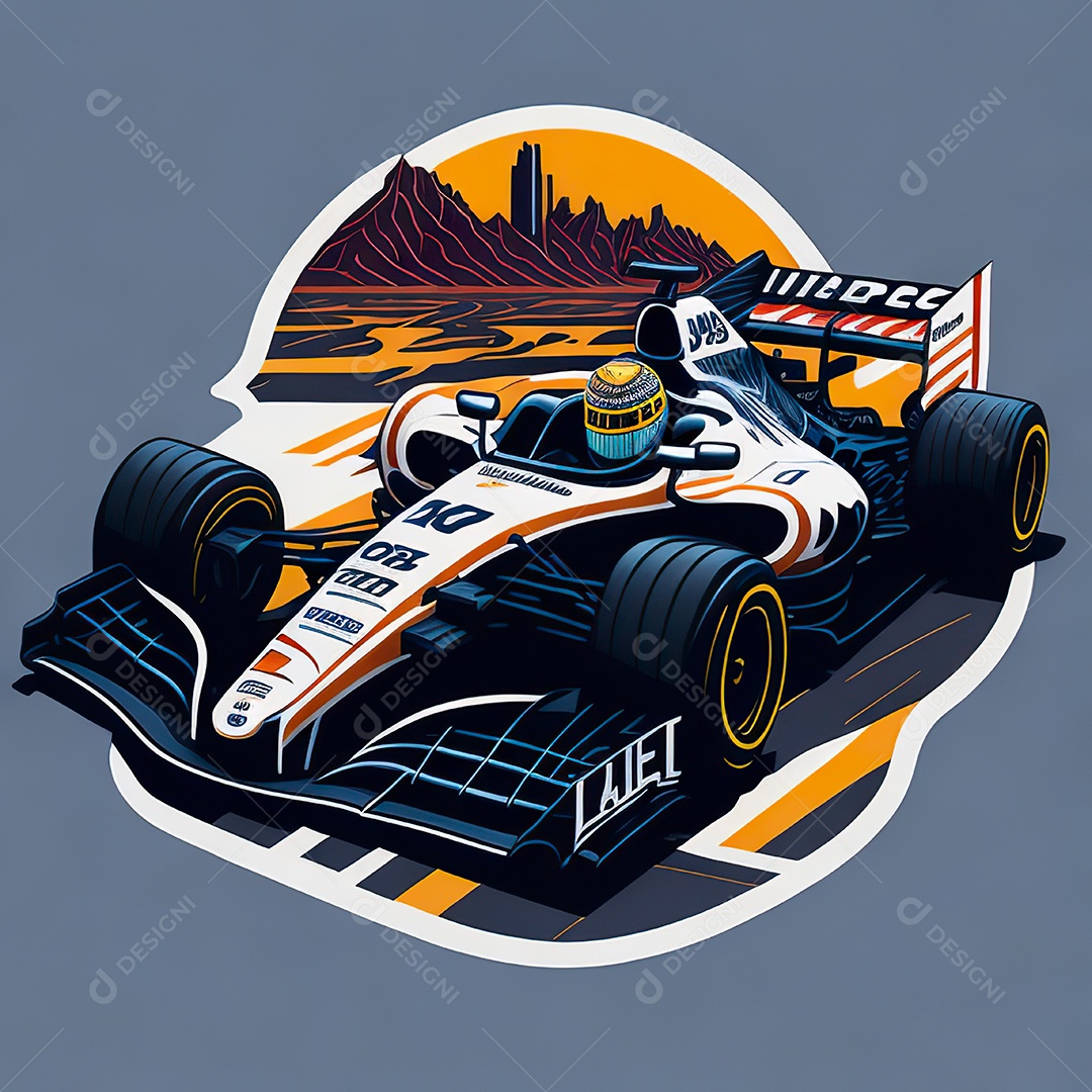 Arte gráfica da fórmula1 da camiseta