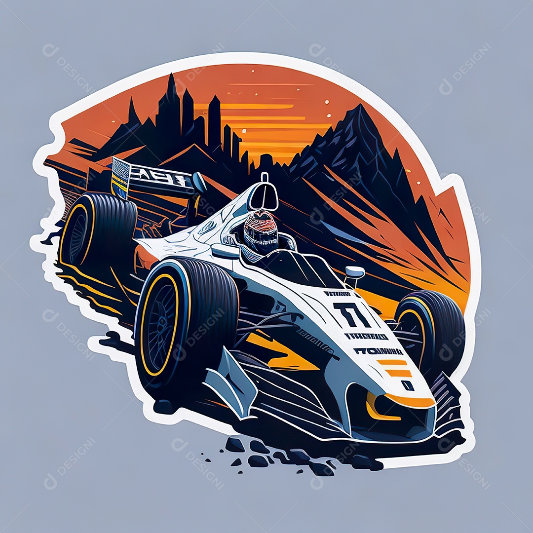 Arte gráfica da fórmula1 da camiseta