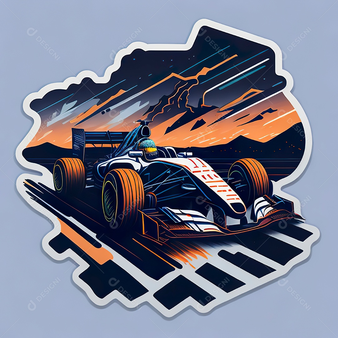 Arte gráfica da fórmula1 da camiseta