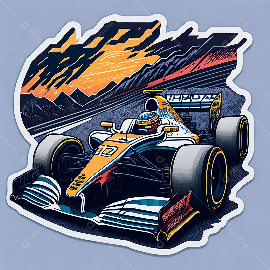 Arte gráfica da fórmula1 da camiseta