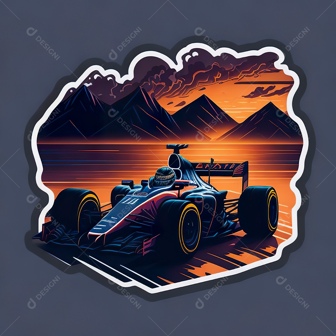 Arte gráfica da fórmula1 da camiseta