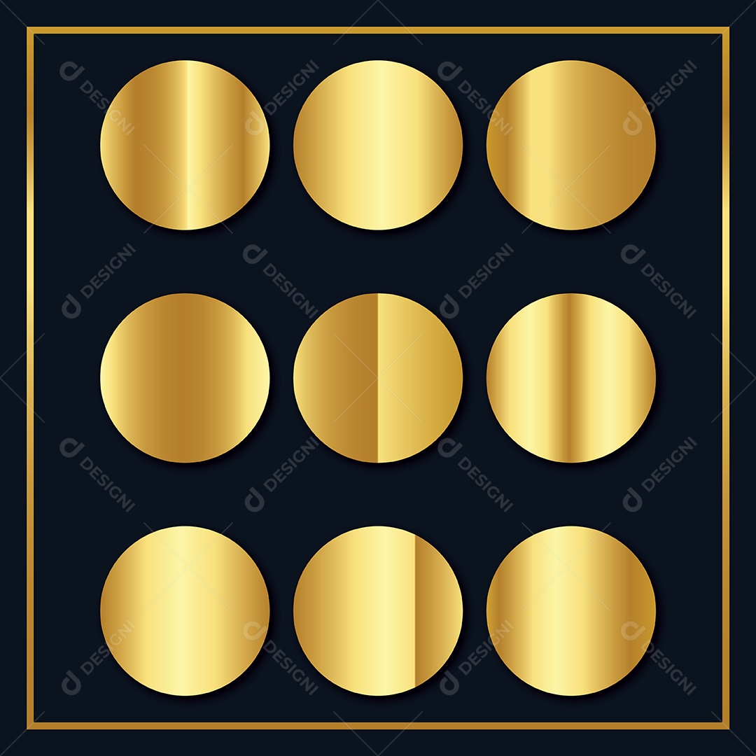 Gradientes Dourado EPS Editável