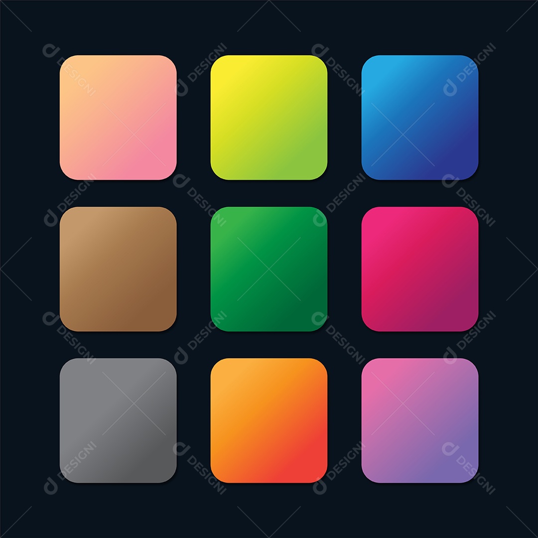 Gradientes Multicolor Muito Famosos EPS Editável