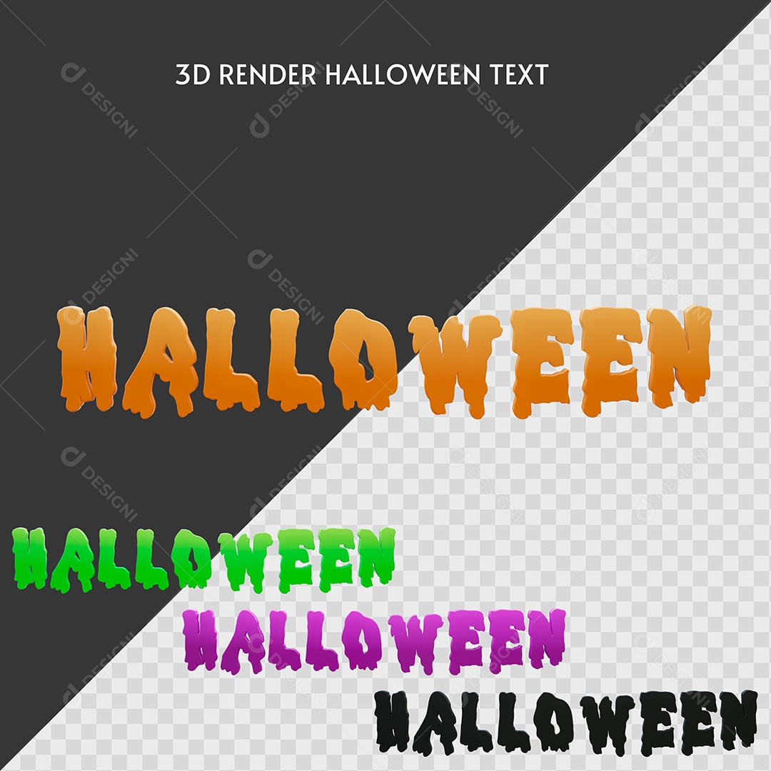 Texto 3D Para Composição Halloween PSD