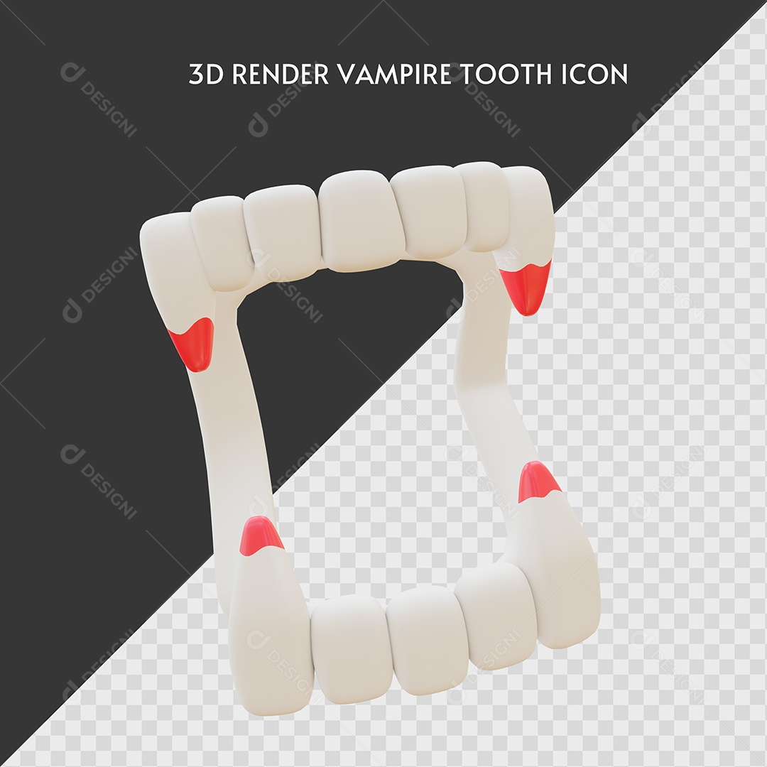 Halloween Dentes Plástico Vampiro Selo 3D