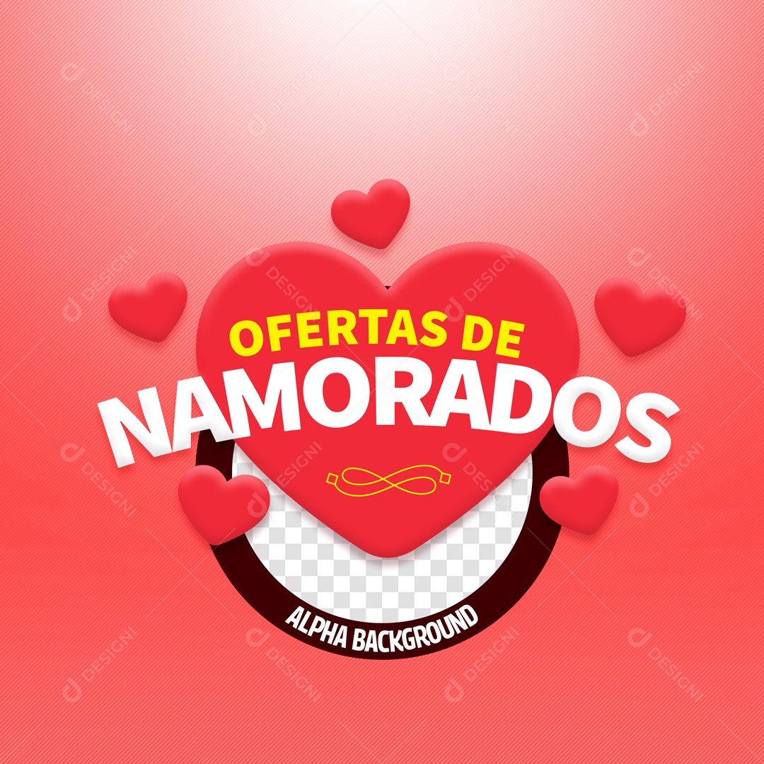 Selo Ofertas de Dia Dos Namorados Social Media PSD Editável