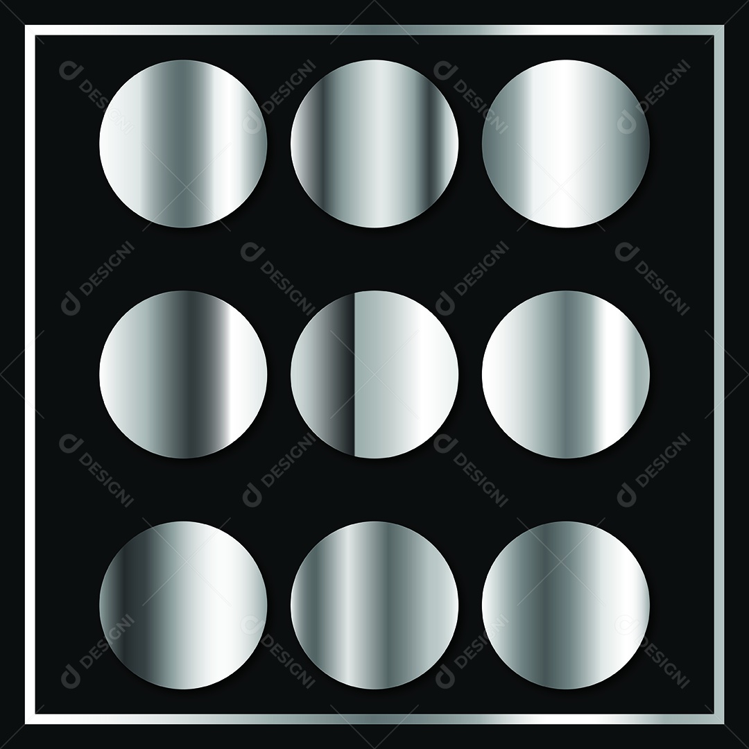 Gradientes Prata EPS Editável