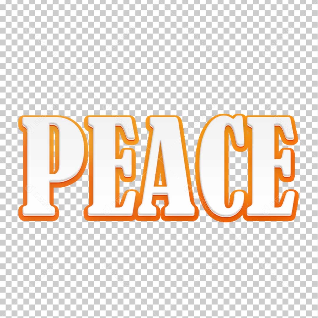 Texto 3D Peace Para Composição PSD