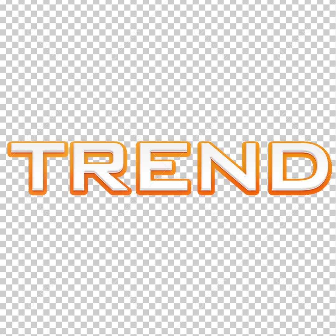 Texto 3D Trend Para Composição PSD