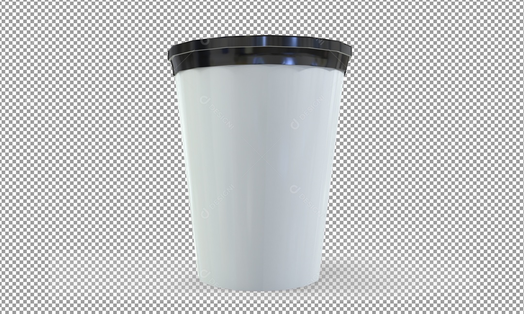 Copo Branco Plástico Café Elemento 3D Para Composição PSD