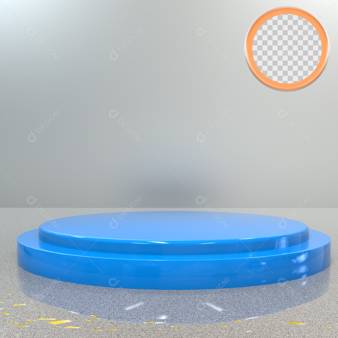 Podium Azul  Para Composição PSD