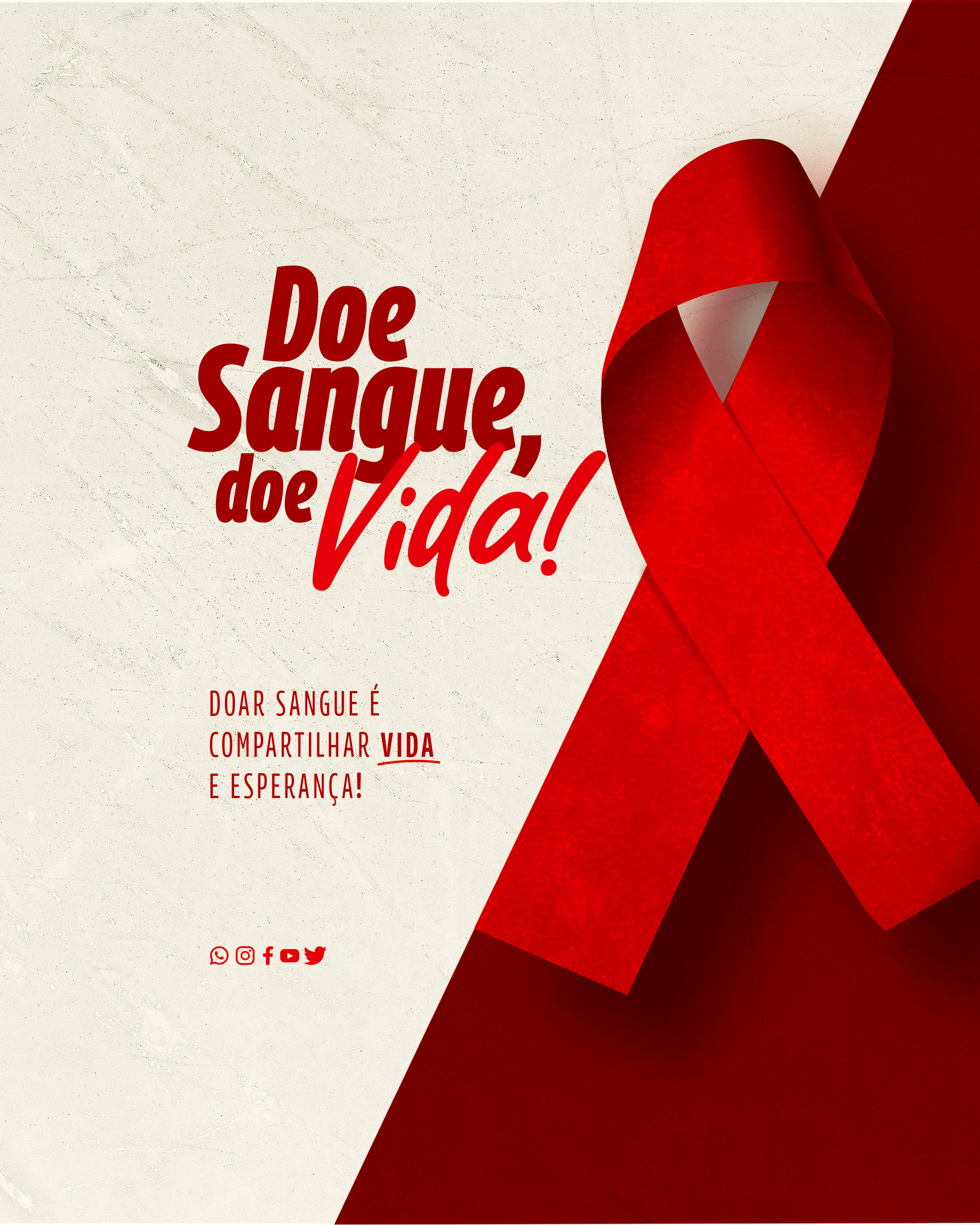 Post Feed Doe Sangue Salve Vidas Social Media PSD Editável