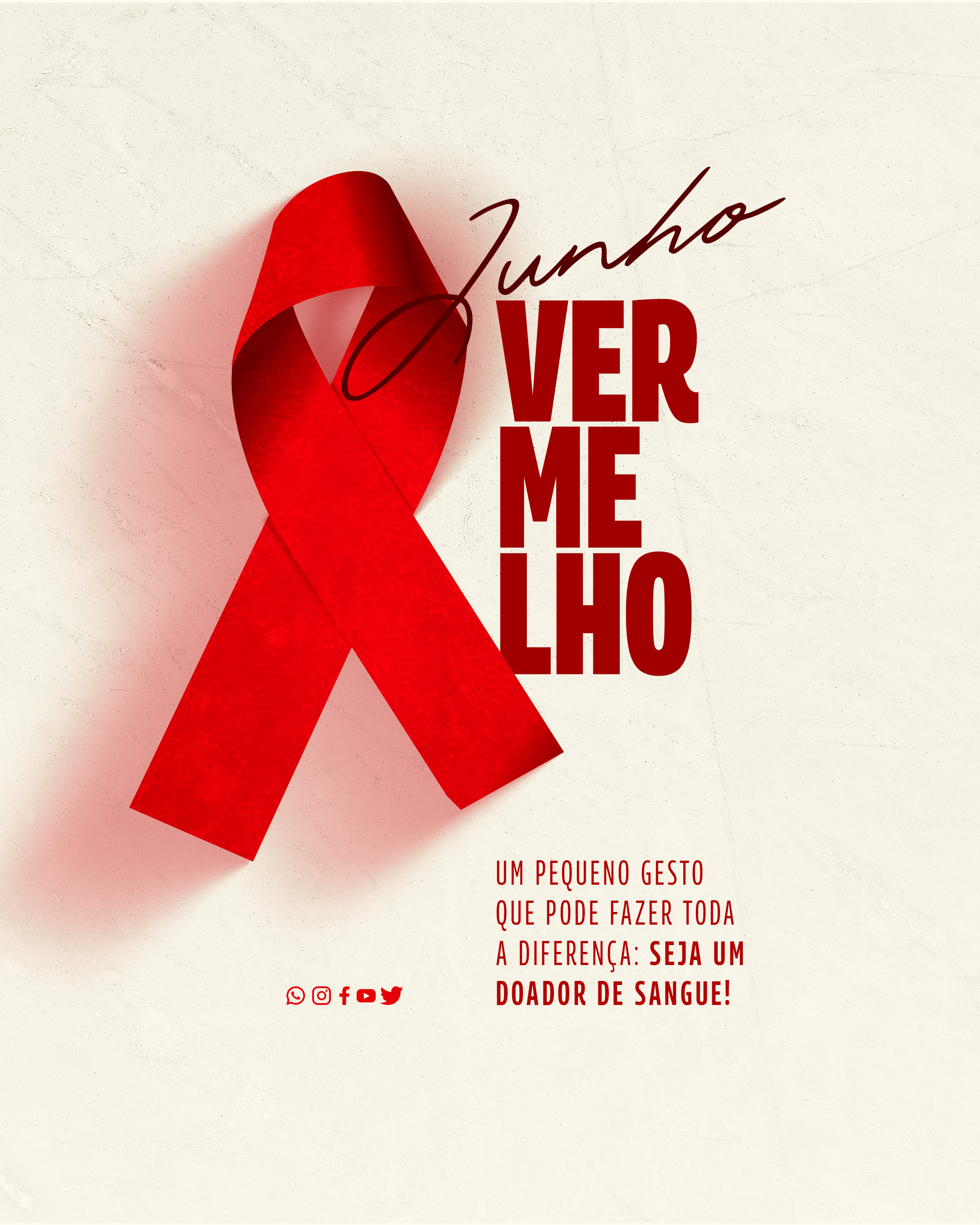 Post Feed Junho Vermelho Pequeno Gesto Que Pode Fazer Toda Diferença PSD Editável