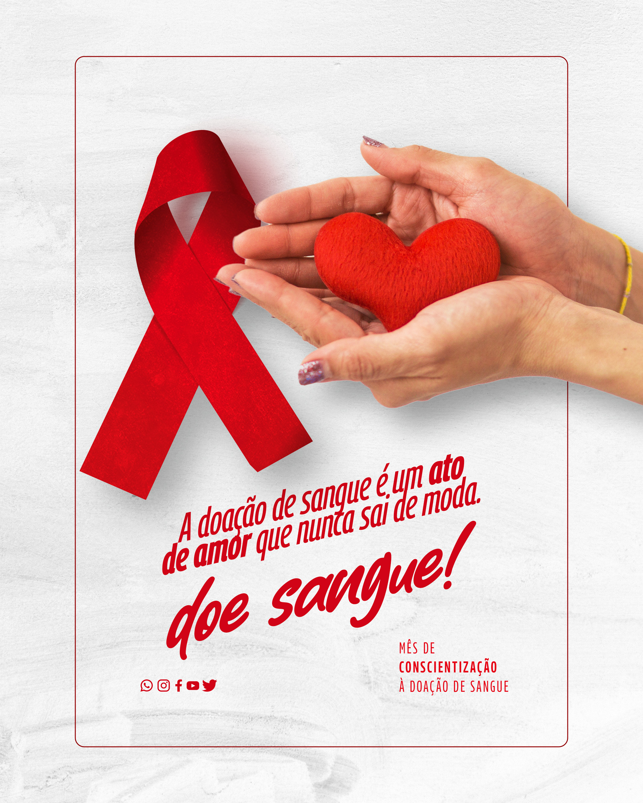 Post Feed  Doar Sangue é um ato de Amor Social Media PSD Editável