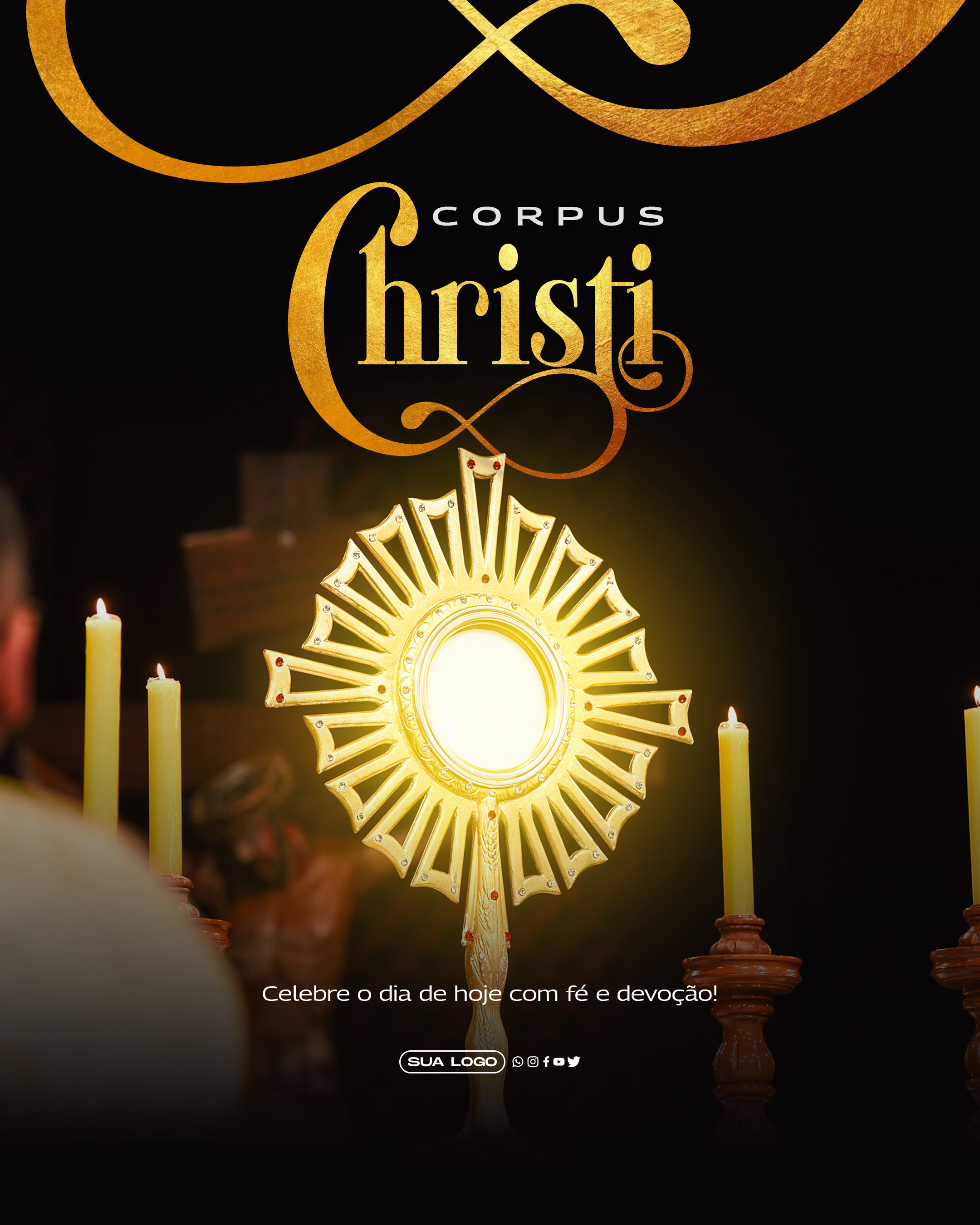 Post Corpus Christi Celebre o Dia de hoje Social Media PSD Editável