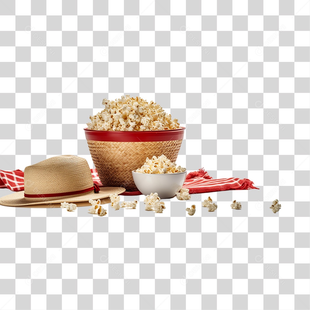 Chapéu De Palha Pipoca São João PNG Transparente