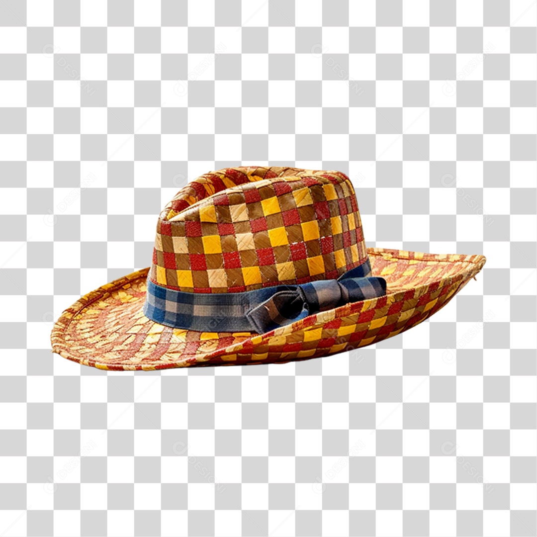 Chapéu Xadrez São João PNG Transparente