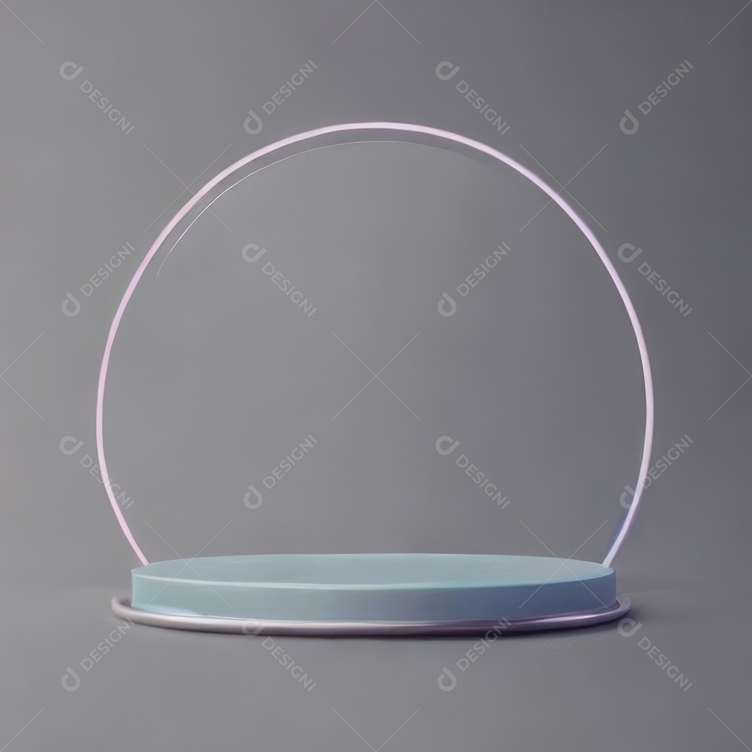 Cenário de pódio com fundo isolado.