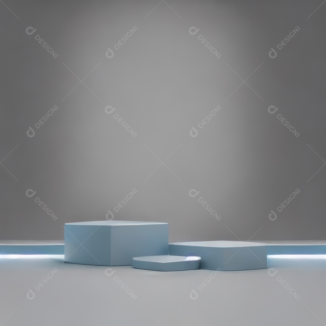 Cenário de pódio com fundo isolado.