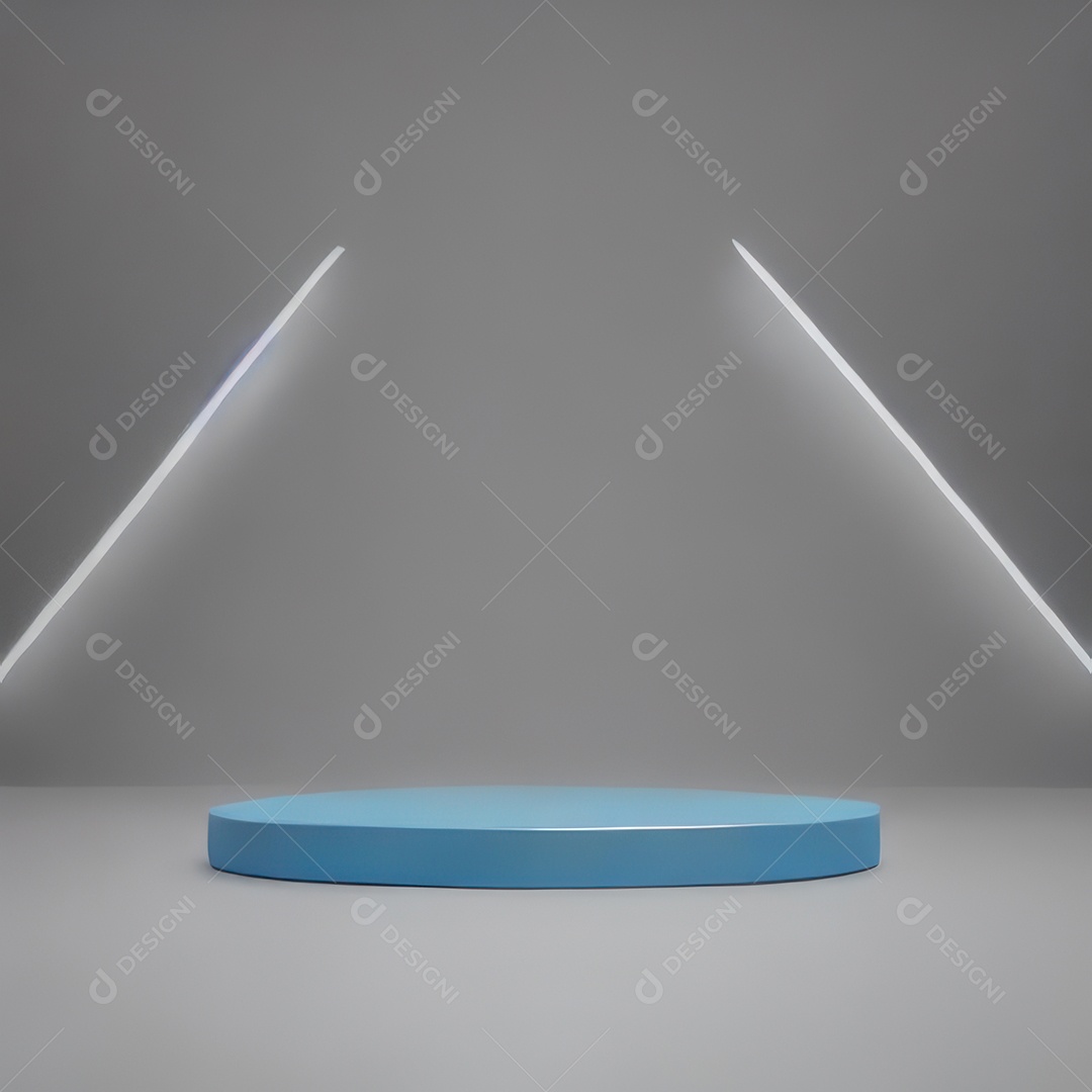 Cenário de pódio com fundo isolado.