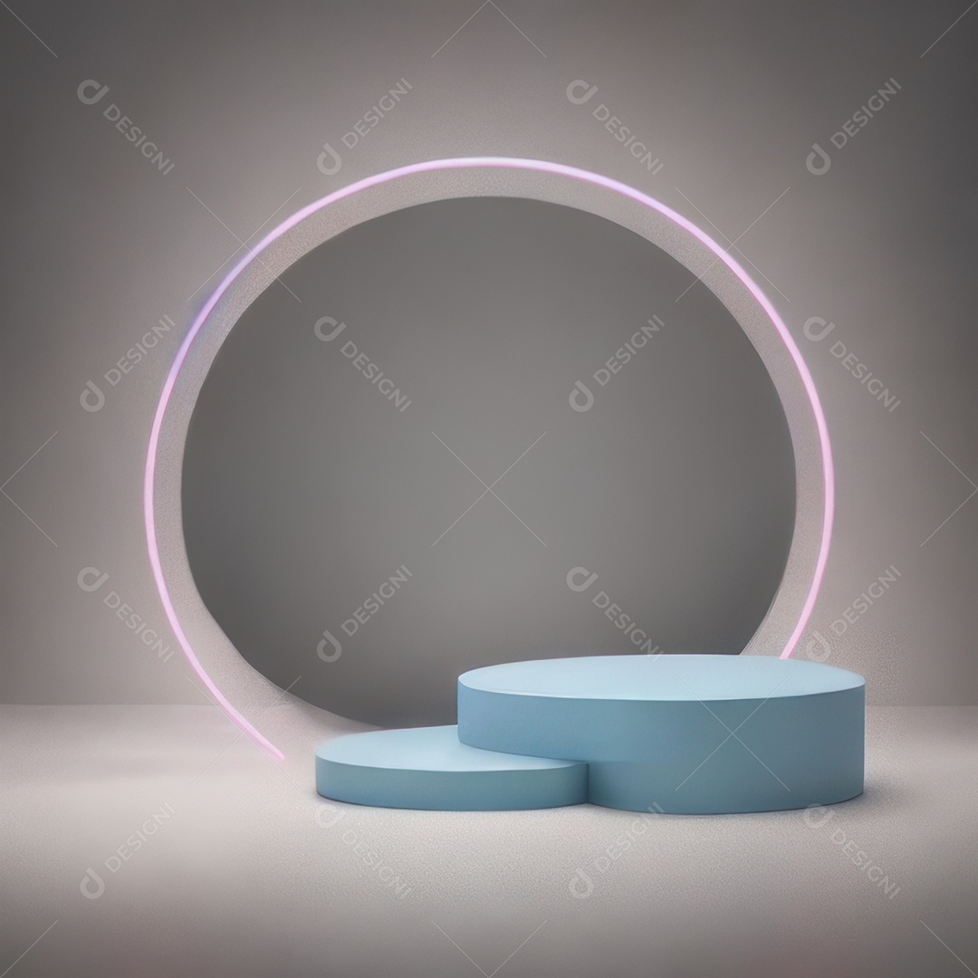 Cenário de pódio com fundo isolado.