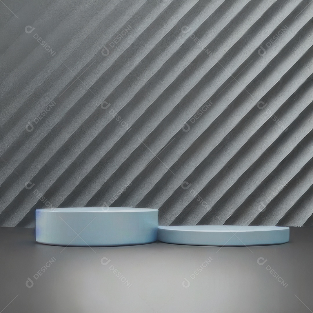 Cenário de pódio com fundo isolado.
