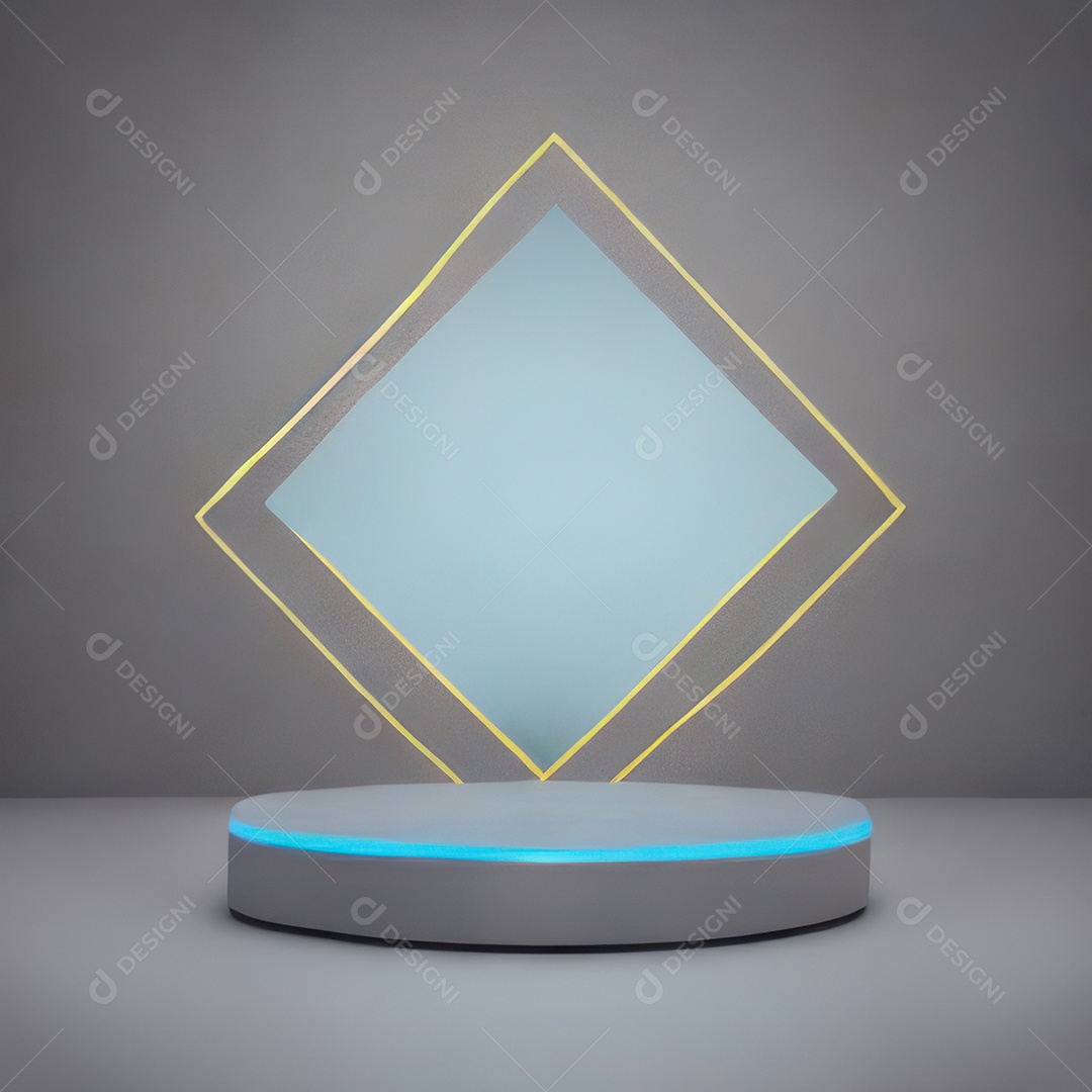 Cenário de pódio com fundo isolado.