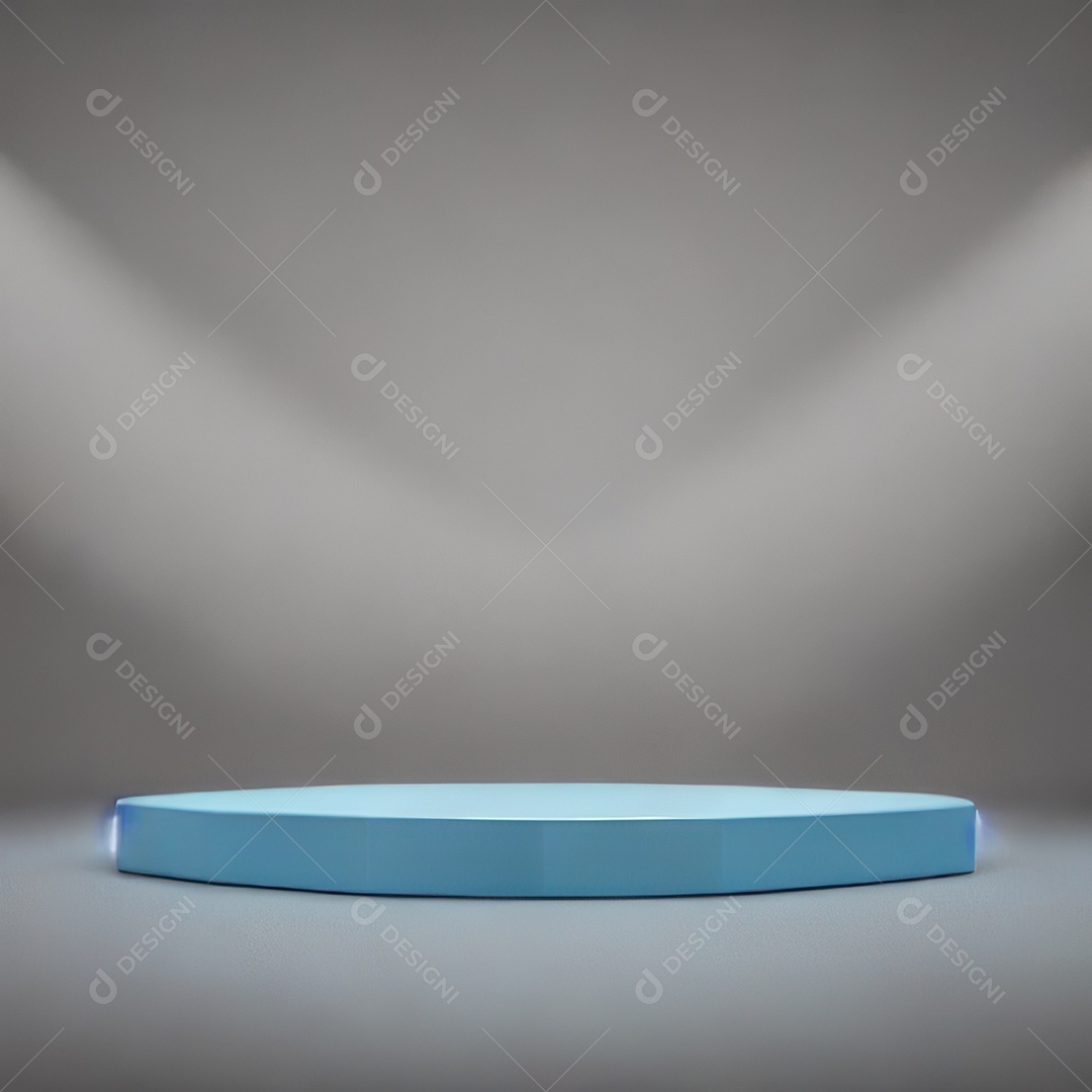 Cenário de pódio com fundo isolado.