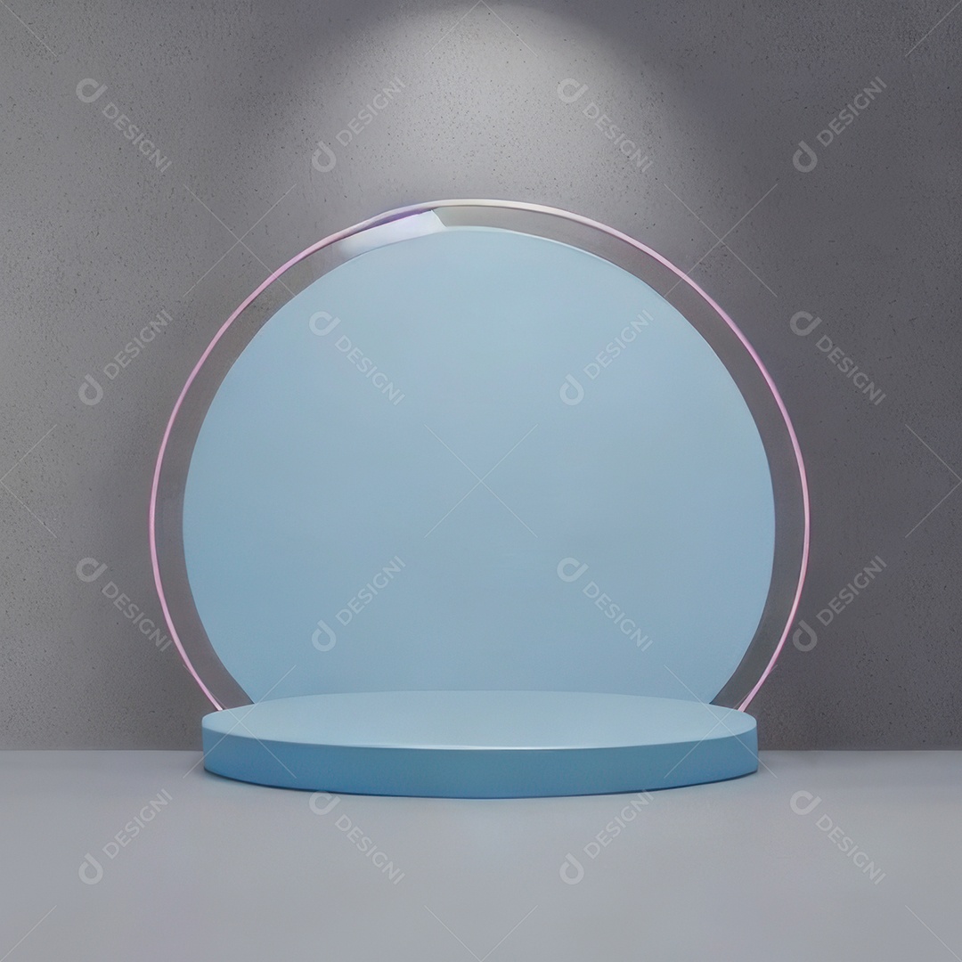 Cenário de pódio com fundo isolado.