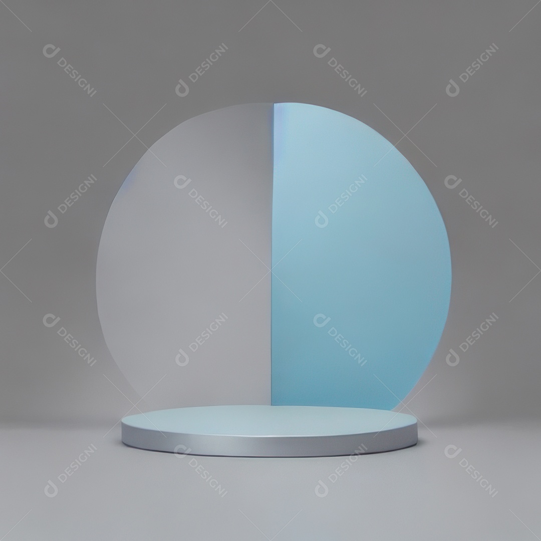 Cenário de pódio com fundo isolado.