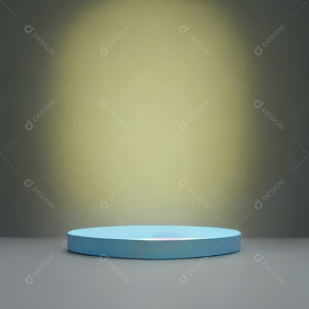 Cenário de pódio com fundo isolado.