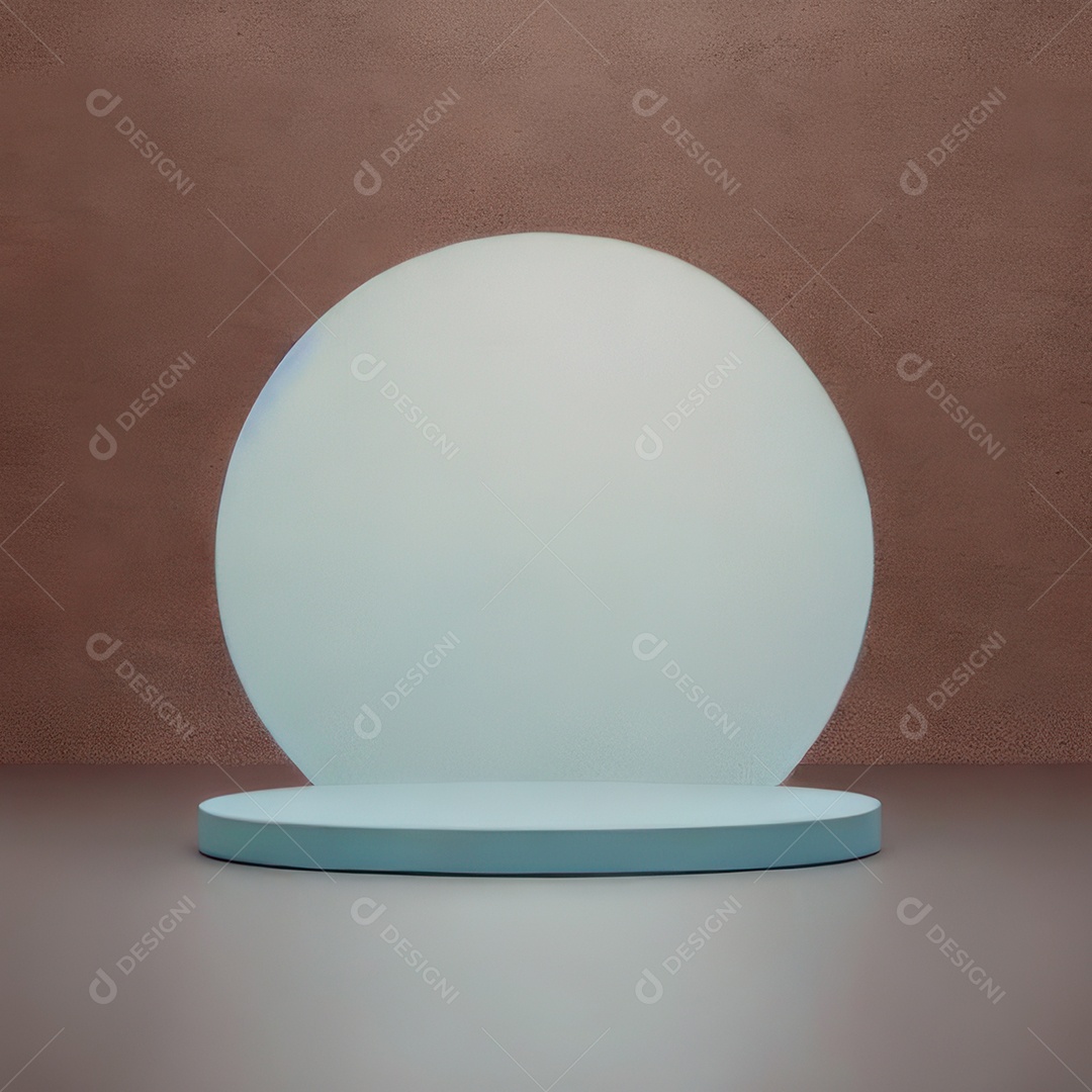 Cenário de pódio com fundo isolado.